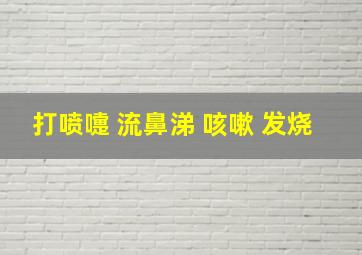 打喷嚏 流鼻涕 咳嗽 发烧